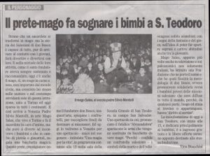 Il prete-mago fa sognare i bambini a S.Teodoro